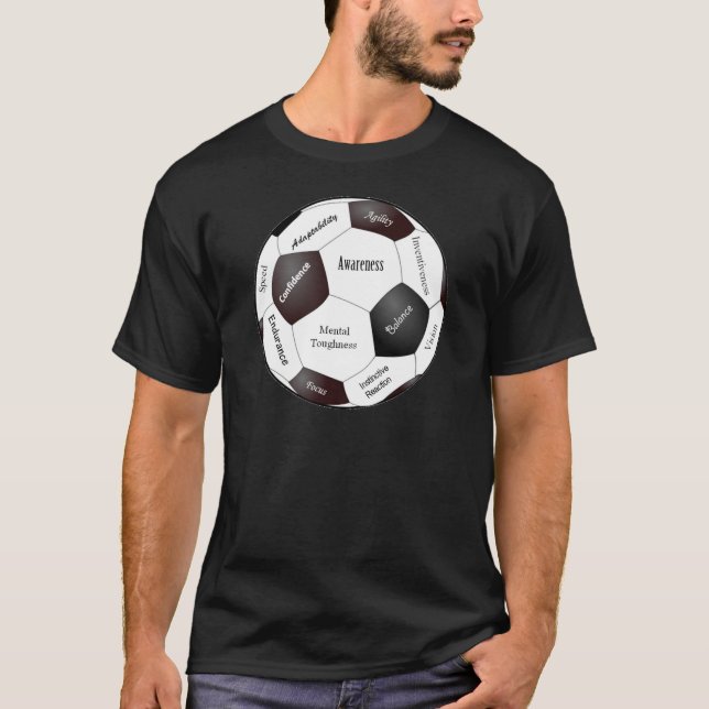 Camiseta Juego de fútbol motivacional, palabras deportivas (Anverso)