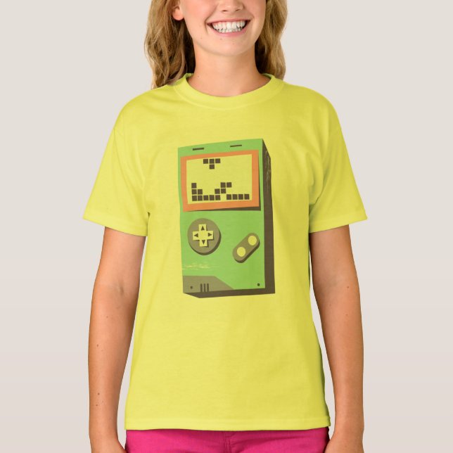 Camiseta Juego de GameBoy construido con ladrillos (Anverso)