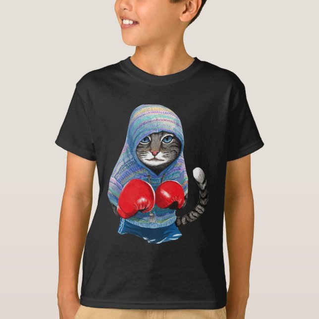 Camiseta Juego De Gato En Boxeo (Anverso)
