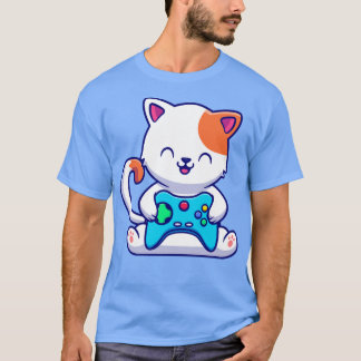 Camiseta Juego de gatos con consola de juego