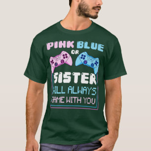 Camiseta Juego De Género Revelado Jugar A Una Hermana Rosa
