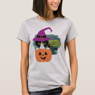 Camiseta Juego de Guay en palabras Gato negro bruja de Hall
