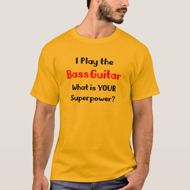 Camiseta juego de guitarra bajo (Anverso)