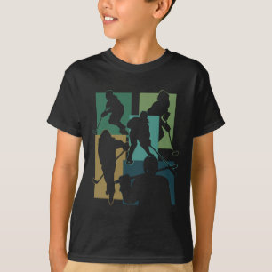 Camiseta Juego de hockey sobre hielo divertido palo disco i