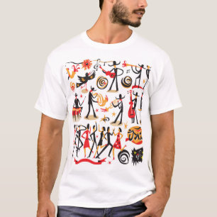 Camiseta Juego de iconos de jazz: fondo blanco aislado