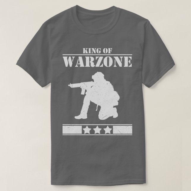 Camiseta Juego De Juego De Rey De La Zona De Guerra (Diseño del anverso)