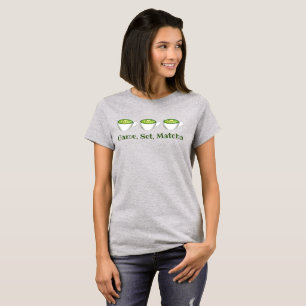 Camiseta Juego de juegos Coincidencia Matcha Té Verde Té La