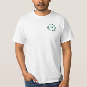 Camiseta Juego de juegos Coincidir Monograma Verde Mens Ten
