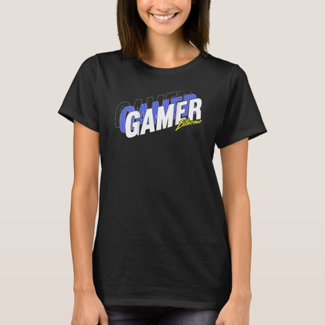 Camiseta Juego de juegos Geek Nerdy Studs Gaming Backprint (Anverso)