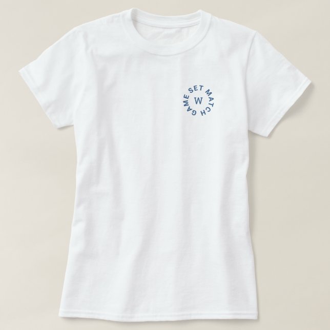 Camiseta Juego de juegos Match Monograma Azul mujeres Tenis (Diseño del anverso)