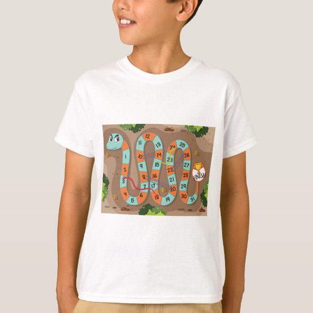 Camiseta Juego de la escalera de la serpiente (Anverso)
