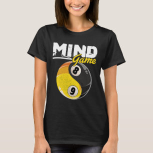 Camiseta Juego de la mente Billiards Snooker Cue Stick Pool