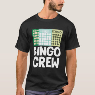 Camiseta Juego de la tarjeta de Bingo de la tripulación de