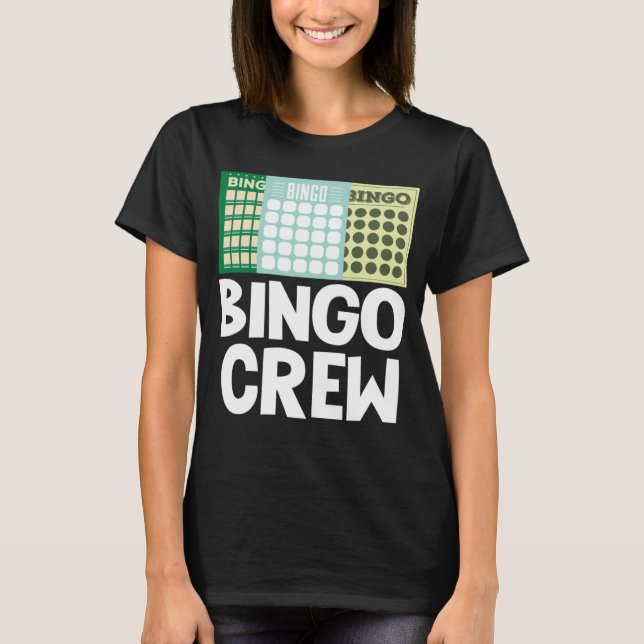 Camiseta Juego de la tarjeta de Bingo de la tripulación de  (Anverso)