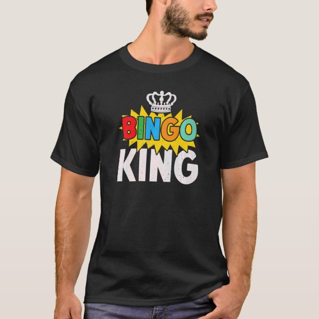 Camiseta Juego de la tarjeta de jugador de Bingo Rey (Anverso)