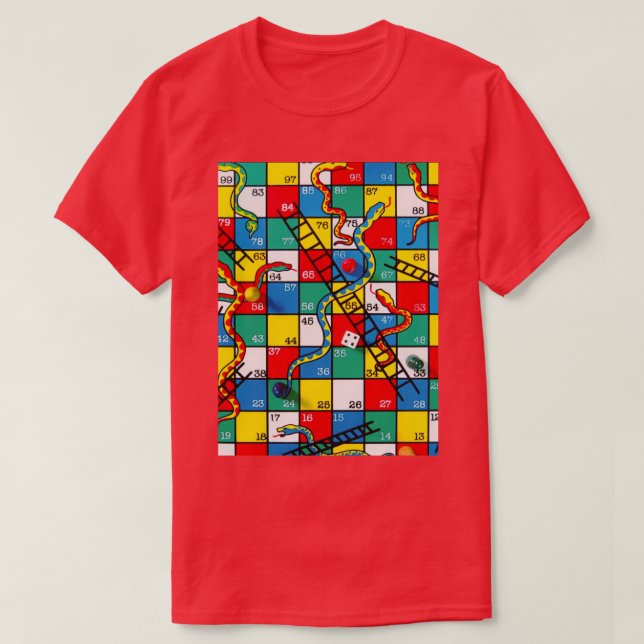 Camiseta Juego de las serpientes y las escaleras3  (Diseño del anverso)