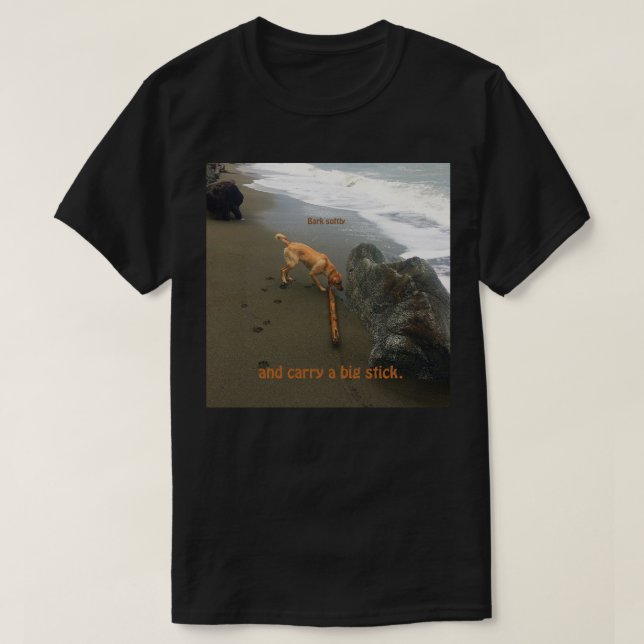 Camiseta Juego de los amantes del perro Bark Softly (Diseño del anverso)