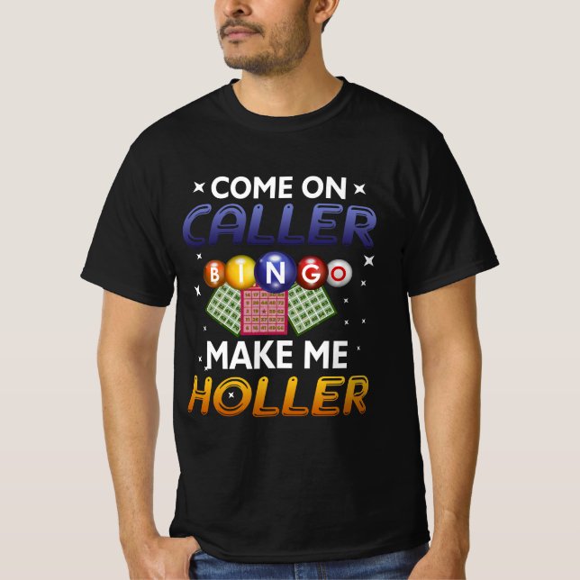 Camiseta Juego de lotería de Bingo Jugadores Afortunados En (Anverso)