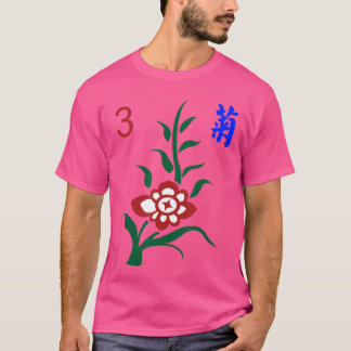 Camiseta Juego de Mahjong chino flores de crisantemo