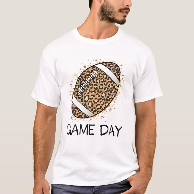 Camiseta Juego de mamá Leopard Football (Anverso)