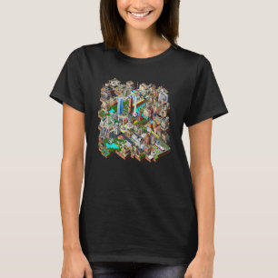Camiseta Juego de mapas de construcción de la ciudad de los