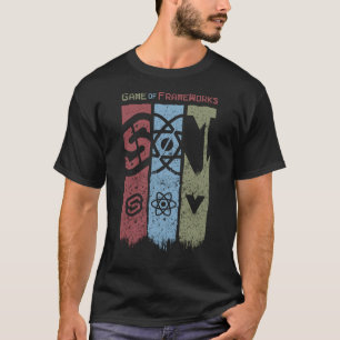 Camiseta Juego de Marcos con Svelte, React y Vue