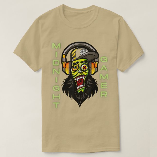 CAMISETA JUEGO DE MEDIANOCHE, VIDEO JUEGO, VIDEO PLAYER, JU (Diseño del anverso)