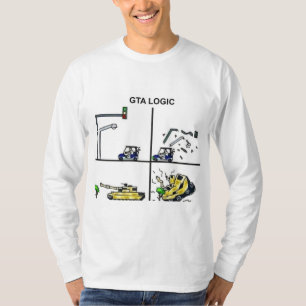 Camiseta Juego de memes lógicos de GTA   Funny Gamer Gear