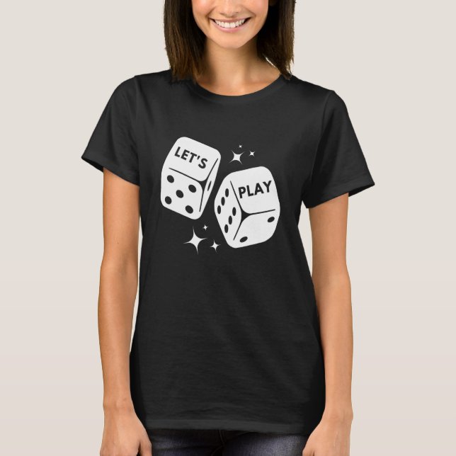 Camiseta Juego de mesa de dados Juego de juegos de rompecab (Anverso)