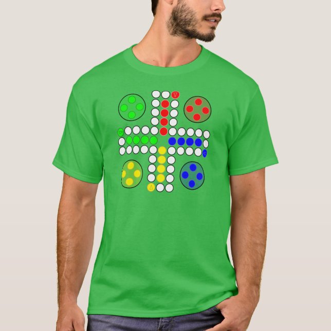 Camiseta Juego de mesa de la obra clásica de Ludo (Anverso)
