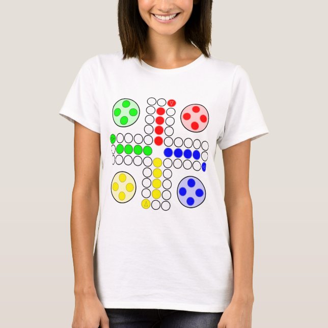 Camiseta Juego de mesa de la obra clásica de Ludo (Anverso)