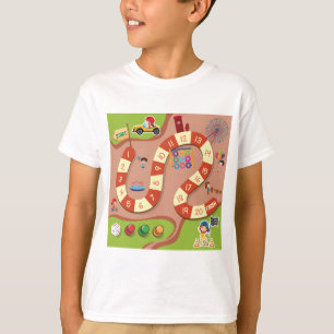 Camiseta Juego de mesa de pista de carreras colorido para n