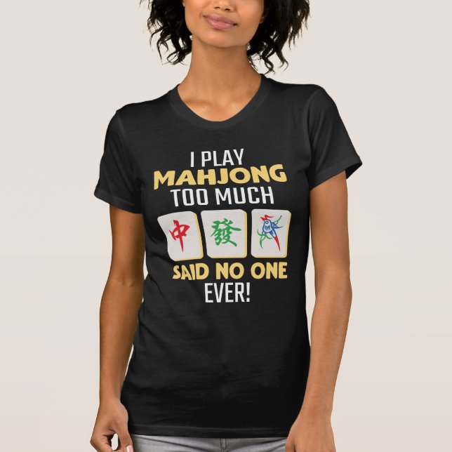 Camiseta Juego de mesa Mahjong Gamer China Japón Mah Jong (Anverso)