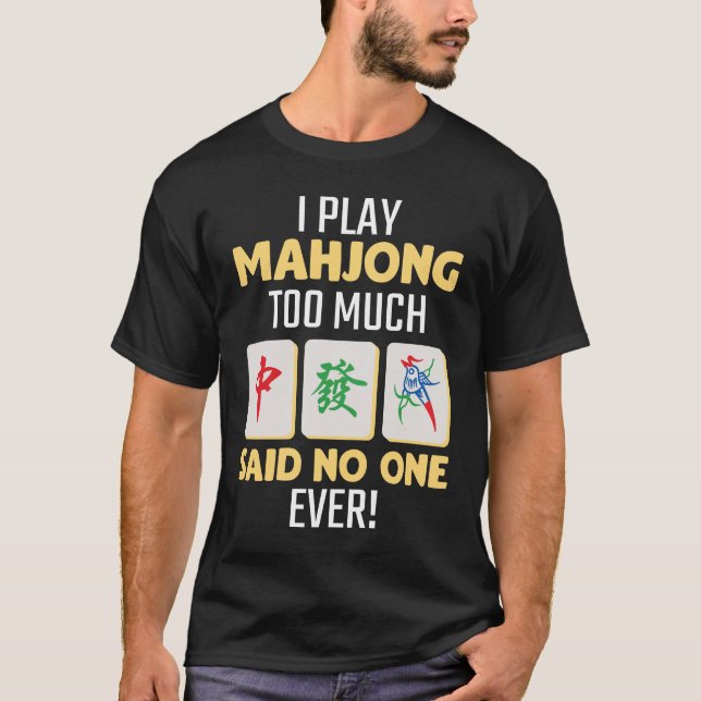 Camiseta Juego de mesa Mahjong Gamer China Japón Mah Jong (Anverso)