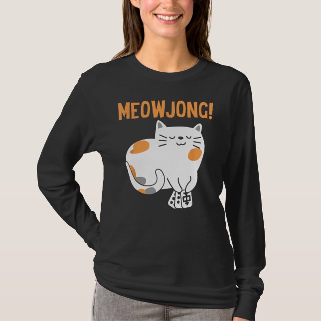 Camiseta Juego de mesa para jugador Mahjong Cat Mah-Jongg C (Anverso)