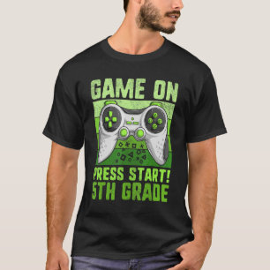 Camiseta Juego De Niños En Un Chico De Video Gamer De 5º Gr
