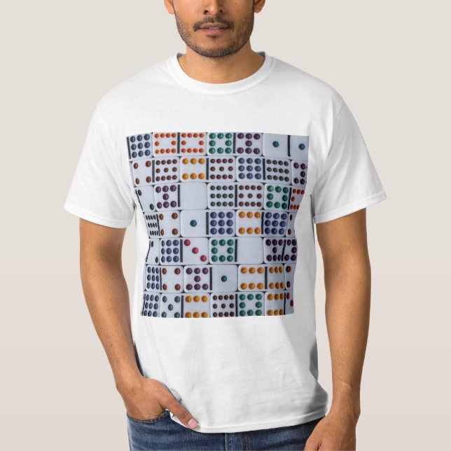 Camiseta Juego de números de Dominos (Anverso)
