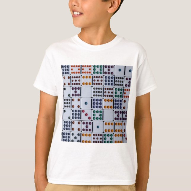 Camiseta Juego de números de Dominos (Anverso)