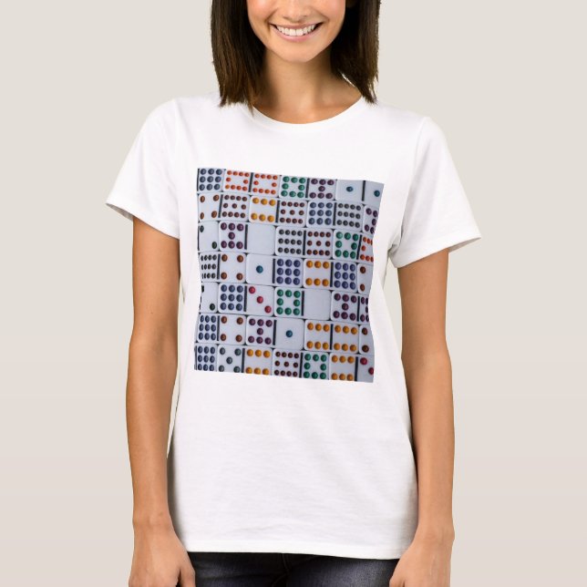 Camiseta Juego de números de Dominos (Anverso)