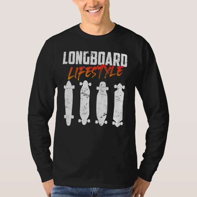 Camiseta Juego de patinaje longboarder longboard (Anverso)