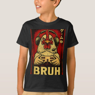 Camiseta Juego De Pollo Bruh Juego Divertido Controlador De