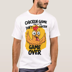 Camiseta Juego de pollo No mires el meme de pollo gracioso
