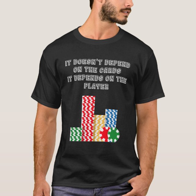 Camiseta juego de póquer divertido casino Texas holdem (Anverso)