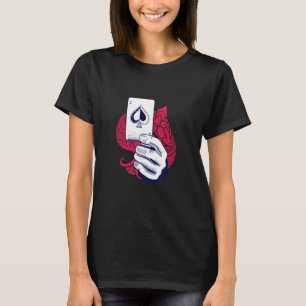 Camiseta Juego de póquer Jugando Tarjetas Gambler Hands Cas