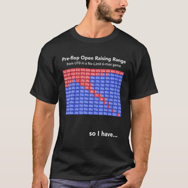 Camiseta Juego de póquer UTG Pre-Fop Open Raising Range Cas (Anverso)