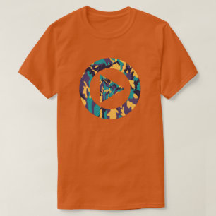 Camiseta Juego de prensa de patrón de camo de verano medio