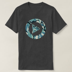 Camiseta Juego de prensa del patrón de camo invernal
