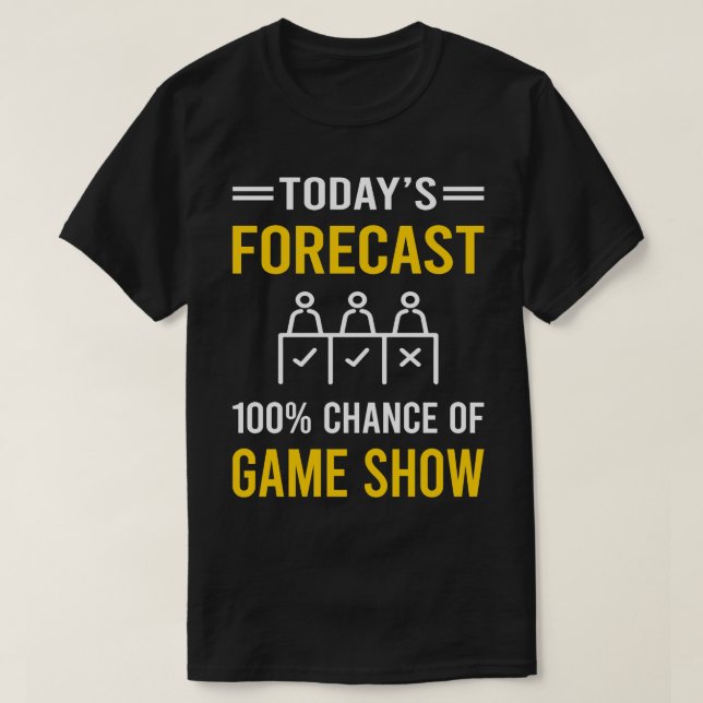 Camiseta Juego de previsión de hoy programa de TV (Diseño del anverso)
