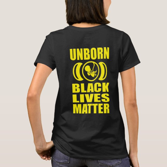 CAMISETA JUEGO DE PROLIFERACIÓN DE VIDAS NEGRAS NO NACIDAS (Reverso)