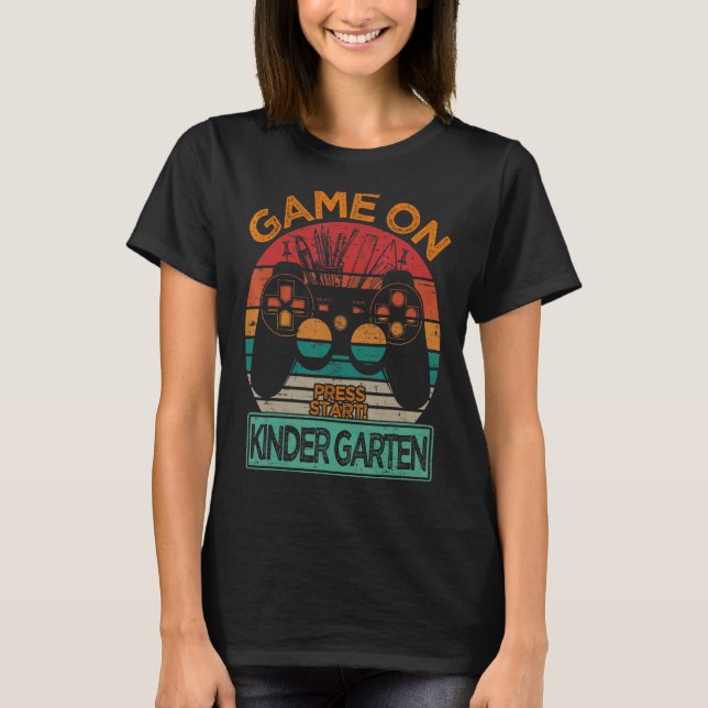 Camiseta Juego De Regreso Al Juego Retro De La Escuela (Anverso)